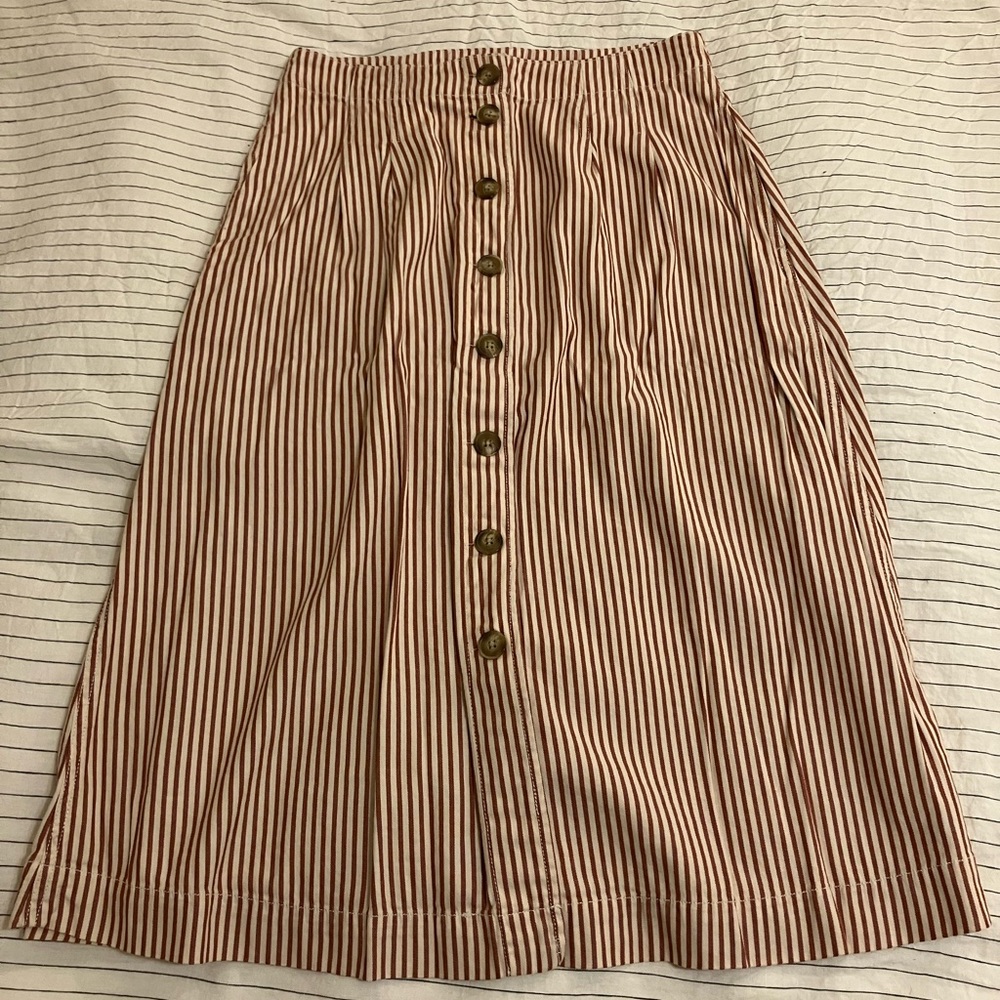Madewell Button Front Midi Skirt